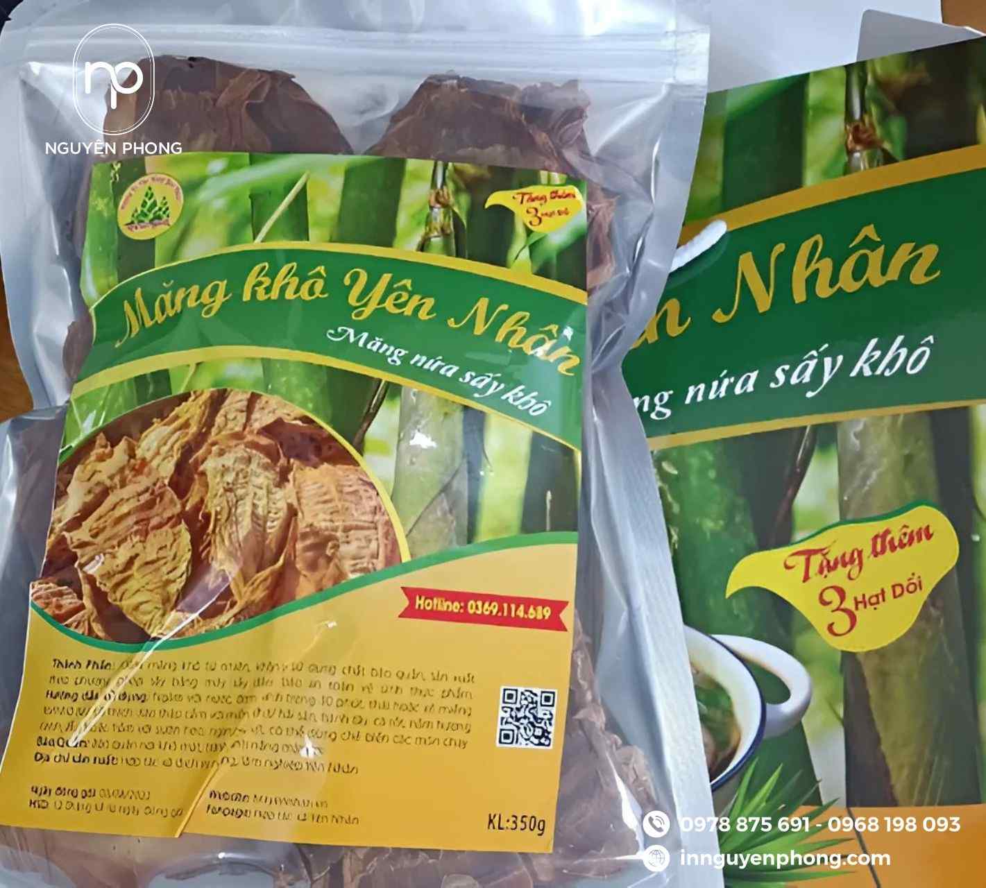 in tem nhãn măng khô uy tín tại xưởng in Nguyên Phong